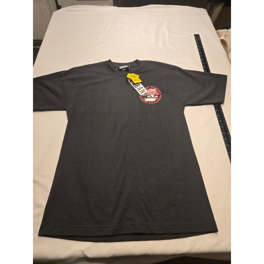 Market Studios Racing Graphic T-Shirt Mens Small Black New F1 Marlboro Parody